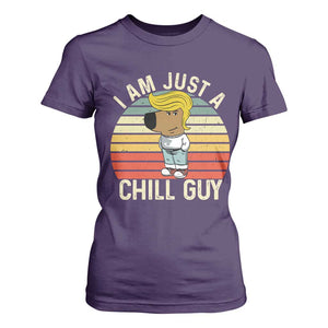 I Am Just A Chill Guy Trump T Shirt For Women Funny My New President Character TS02 Purple Print Your Wear