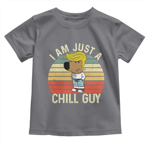 I Am Just A Chill Guy Trump Toddler T Shirt Funny My New President Character TS02 Charcoal Print Your Wear