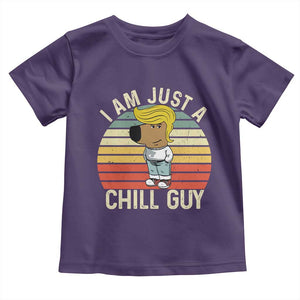 I Am Just A Chill Guy Trump Toddler T Shirt Funny My New President Character TS02 Purple Print Your Wear