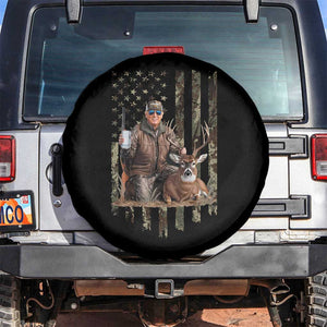 Trump Camo Deer Hunting Spare Tire Cover Hunter Beer Drinking Camouflage USA Flag Retro Vintage TS02 No hole Black Print Your Wear