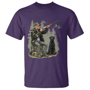 Trump Duck Hunting T Shirt Camo Hunter With Black Labrador Retriever Hunting Season TS02 Purple Print Your Wear