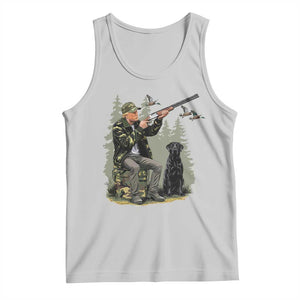 Trump Duck Hunting Tank Top Camo Hunter With Black Labrador Retriever Hunting Season TS02 Ash Print Your Wear