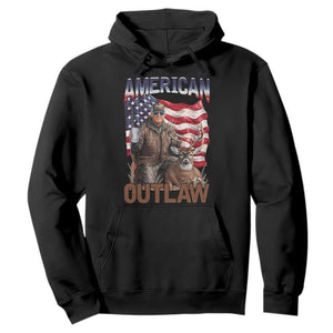 Trump Deer Hunting Hoodie Retro Hunter Beer Drinking American Flag TS02 Black Print Your Wear