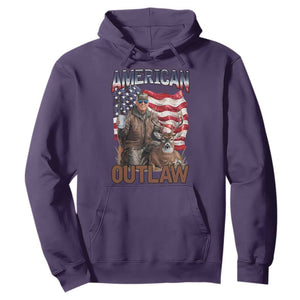 Trump Deer Hunting Hoodie Retro Hunter Beer Drinking American Flag TS02 Purple Print Your Wear