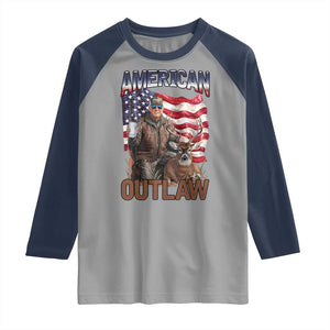 Trump Deer Hunting Raglan Shirt Retro Hunter Beer Drinking American Flag TS02 Sport Gray Navy Print Your Wear