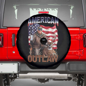 Trump Deer Hunting Spare Tire Cover Retro Hunter Beer Drinking American Flag TS02 Black Print Your Wear