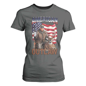 Trump Deer Hunting T Shirt For Women Retro Hunter Beer Drinking American Flag TS02 Dark Heather Print Your Wear