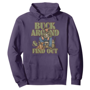 Trump Camo Hunting Hoodie Buck Around And Find Out TS02 Purple Print Your Wear