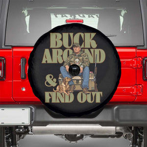 Trump Camo Hunting Spare Tire Cover Buck Around And Find Out TS02 Black Print Your Wear