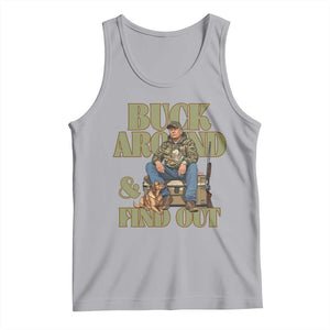 Trump Camo Hunting Tank Top Buck Around And Find Out TS02 Athletic Heather Print Your Wear