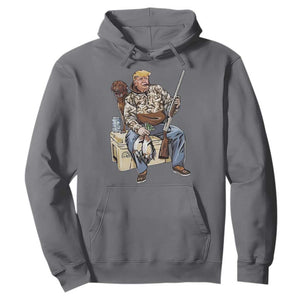 Trump Camo Duck Hunting Hoodie Funny Drinking Hunter With Dog Camoflage TS02 Charcoal Print Your Wear