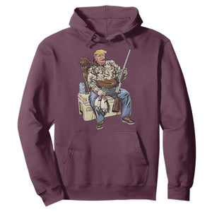 Trump Camo Duck Hunting Hoodie Funny Drinking Hunter With Dog Camoflage TS02 Maroon Print Your Wear