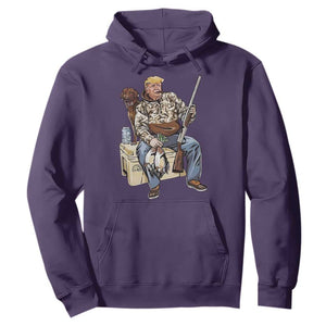 Trump Camo Duck Hunting Hoodie Funny Drinking Hunter With Dog Camoflage TS02 Purple Print Your Wear