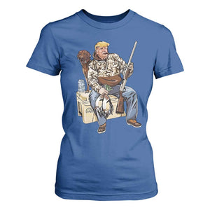 Trump Camo Duck Hunting T Shirt For Women Funny Drinking Hunter With Dog Camoflage TS02 Royal Blue Print Your Wear