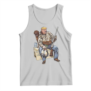 Trump Camo Duck Hunting Tank Top Funny Drinking Hunter With Dog Camoflage TS02 Ash Print Your Wear