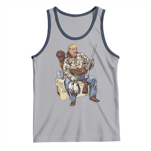 Trump Camo Duck Hunting Tank Top Funny Drinking Hunter With Dog Camoflage TS02 Athletic Heather Navy Print Your Wear