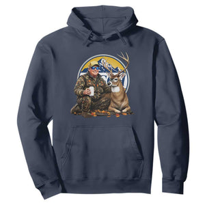 Trump Deer Hunting Hoodie Hunter Beer Drinking Retro Vintage TS02 Navy Print Your Wear