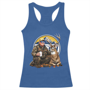 Trump Deer Hunting Racerback Tank Top Hunter Beer Drinking Retro Vintage TS02 Royal Blue Print Your Wear