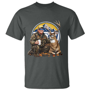 Trump Deer Hunting T Shirt Hunter Beer Drinking Retro Vintage TS02 Dark Heather Print Your Wear