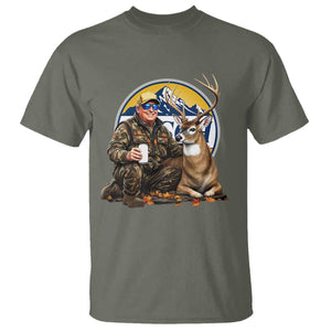 Trump Deer Hunting T Shirt Hunter Beer Drinking Retro Vintage TS02 Military Green Print Your Wear