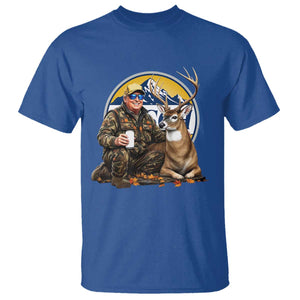 Trump Deer Hunting T Shirt Hunter Beer Drinking Retro Vintage TS02 Royal Blue Print Your Wear