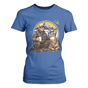 Trump Deer Hunting T Shirt For Women Hunter Beer Drinking Retro Vintage TS02 Royal Blue Print Your Wear