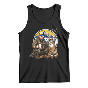 Trump Deer Hunting Tank Top Hunter Beer Drinking Retro Vintage TS02 Black Print Your Wear