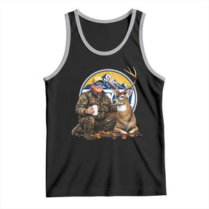 Trump Deer Hunting Tank Top Hunter Beer Drinking Retro Vintage TS02 Black Athletic Heather Print Your Wear