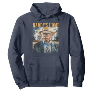 Trump Cowboy Hoodie Western Daddy's Home Take America Back Retro Throwback TS02 Navy Print Your Wear