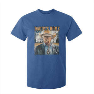 Trump Cowboy T Shirt For Kid Western Daddy's Home Take America Back Retro Throwback TS02 Royal Blue Print Your Wear