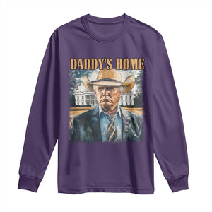 Trump Cowboy Long Sleeve Shirt Western Daddy's Home Take America Back Retro Throwback TS02 Purple Print Your Wear