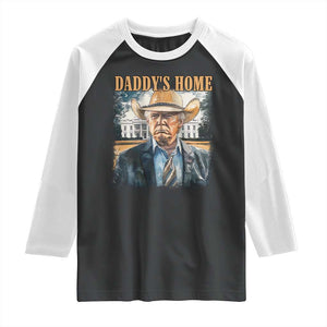 Trump Cowboy Raglan Shirt Western Daddy's Home Take America Back Retro Throwback TS02 Black White Print Your Wear