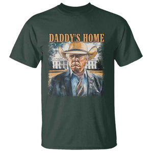 Trump Cowboy T Shirt Western Daddy's Home Take America Back Retro Throwback TS02 Dark Forest Green Print Your Wear