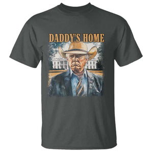 Trump Cowboy T Shirt Western Daddy's Home Take America Back Retro Throwback TS02 Dark Heather Print Your Wear