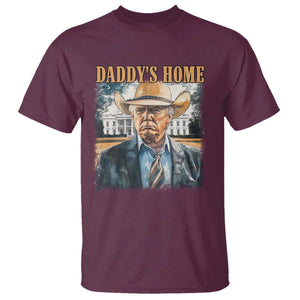 Trump Cowboy T Shirt Western Daddy's Home Take America Back Retro Throwback TS02 Maroon Print Your Wear