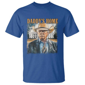 Trump Cowboy T Shirt Western Daddy's Home Take America Back Retro Throwback TS02 Royal Blue Print Your Wear