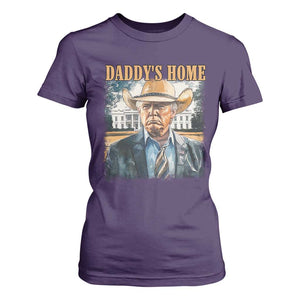 Trump Cowboy T Shirt For Women Western Daddy's Home Take America Back Retro Throwback TS02 Purple Print Your Wear