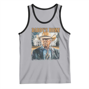 Trump Cowboy Tank Top Western Daddy's Home Take America Back Retro Throwback TS02 Athletic Heather Black Print Your Wear