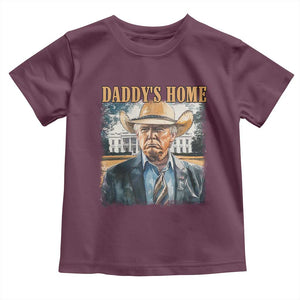 Trump Cowboy Toddler T Shirt Western Daddy's Home Take America Back Retro Throwback TS02 Maroon Print Your Wear