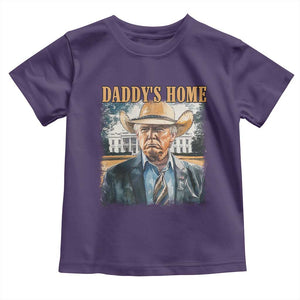 Trump Cowboy Toddler T Shirt Western Daddy's Home Take America Back Retro Throwback TS02 Purple Print Your Wear