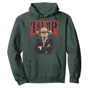 Trump Cowboy Hoodie Western Daddy Take America Back Retro TS02 Dark Forest Green Print Your Wear