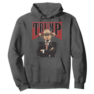 Trump Cowboy Hoodie Western Daddy Take America Back Retro TS02 Dark Heather Print Your Wear