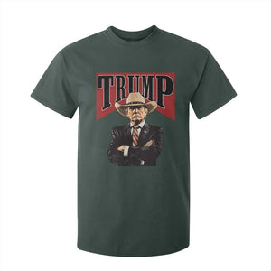 Trump Cowboy T Shirt For Kid Western Daddy Take America Back Retro TS02 Dark Forest Green Print Your Wear