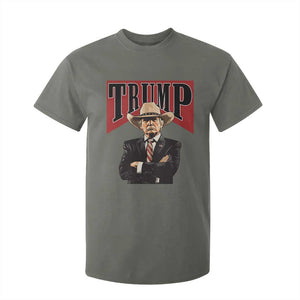 Trump Cowboy T Shirt For Kid Western Daddy Take America Back Retro TS02 Military Green Print Your Wear