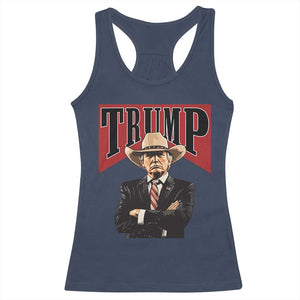 Trump Cowboy Racerback Tank Top Western Daddy Take America Back Retro TS02 Navy Print Your Wear