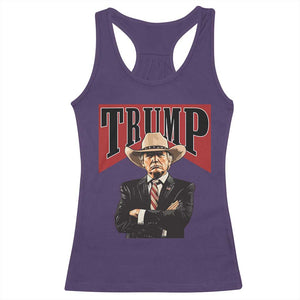 Trump Cowboy Racerback Tank Top Western Daddy Take America Back Retro TS02 Purple Print Your Wear