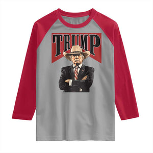 Trump Cowboy Raglan Shirt Western Daddy Take America Back Retro TS02 Sport Gray Red Print Your Wear