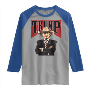 Trump Cowboy Raglan Shirt Western Daddy Take America Back Retro TS02 Sport Gray Royal Print Your Wear