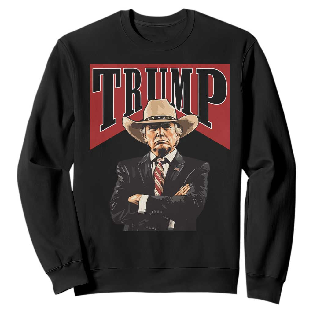 Trump Cowboy Sweatshirt Western Daddy Take America Back Retro TS02 Black Print Your Wear