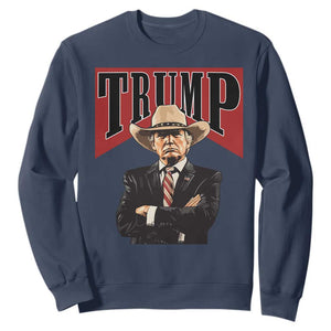 Trump Cowboy Sweatshirt Western Daddy Take America Back Retro TS02 Navy Print Your Wear